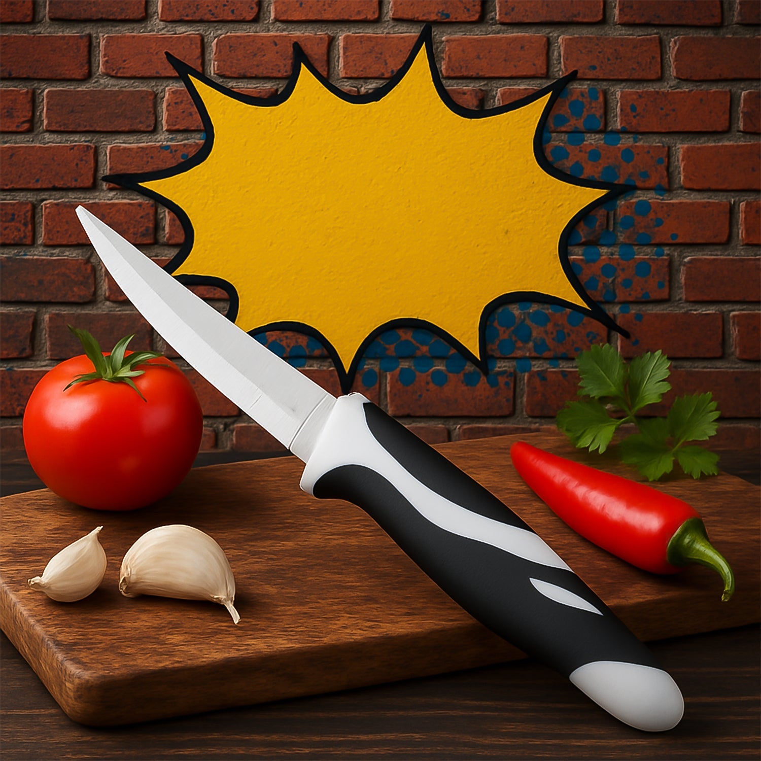 Ritu  Sharp Stainless Steel Blade Zebra Kitchen Knife