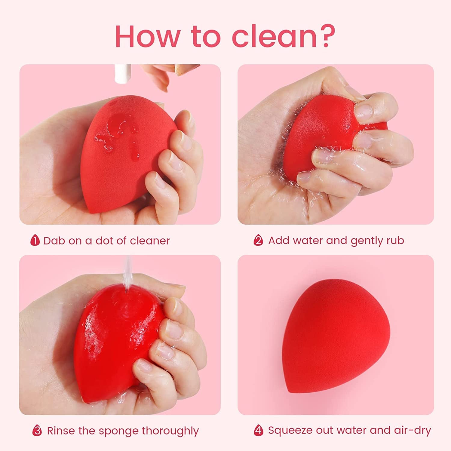 Makeup Sponge for blending liquid Foundations, Powders, and Creams (Multicolor / 1 Pc)