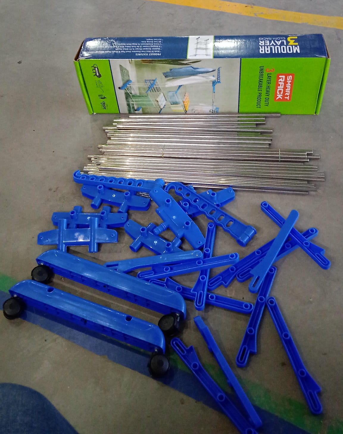 Premium Heavy Duty Stainless Steel 3 Layer Foldable Cloth Drying Stand (1 Set / With Colour Box)