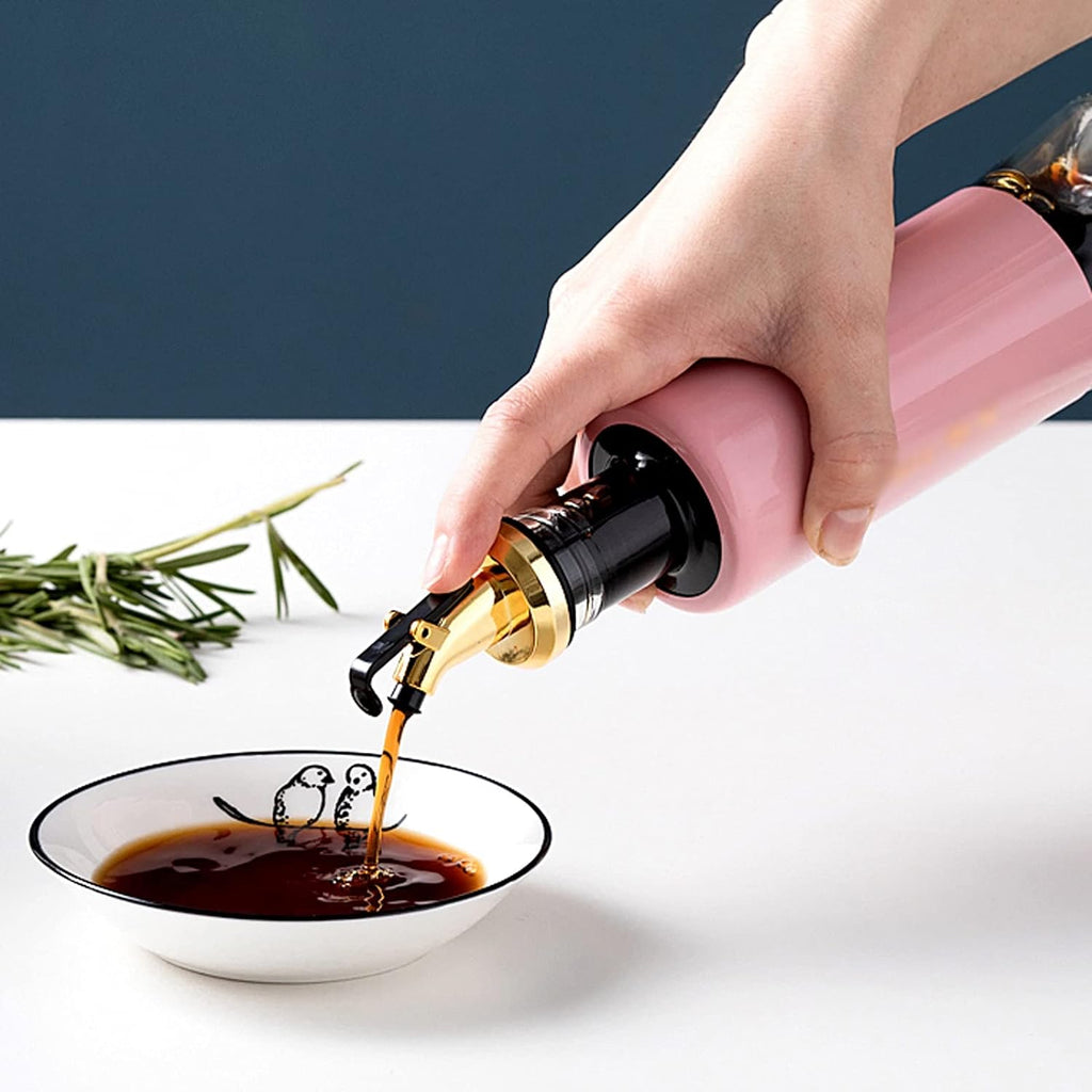 Olive Oil Dispenser – Leakproof Glass Bottle with Non-Drip Spout for Kitchen & Cooking (300 ML)