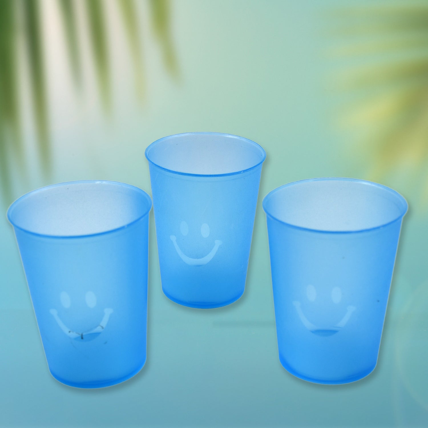 Reusable Plastic Drinking Tumblers - 4-Piece Transparent Water Cup Set for Kitchen & Dining