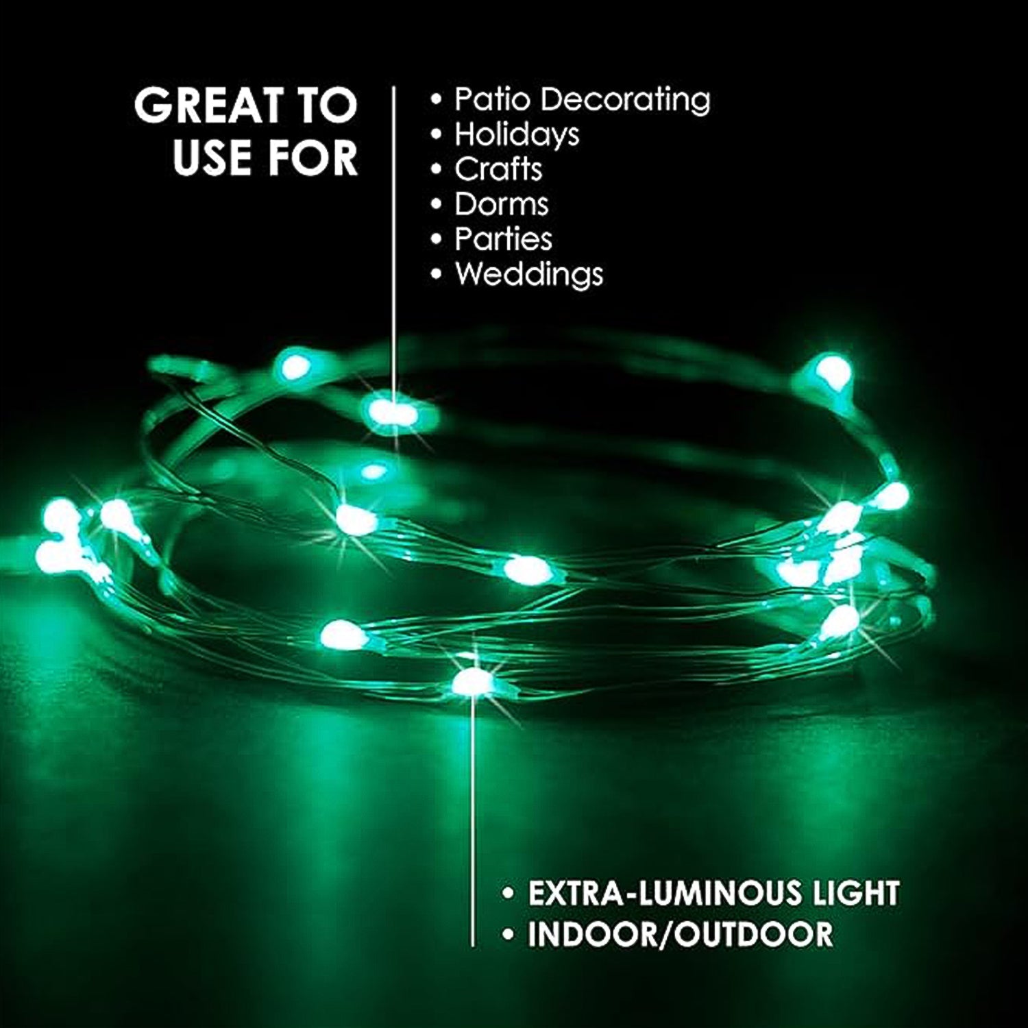 Battery Operated LED Fairy String Light – Copper Wire LEDs (1 Pc)