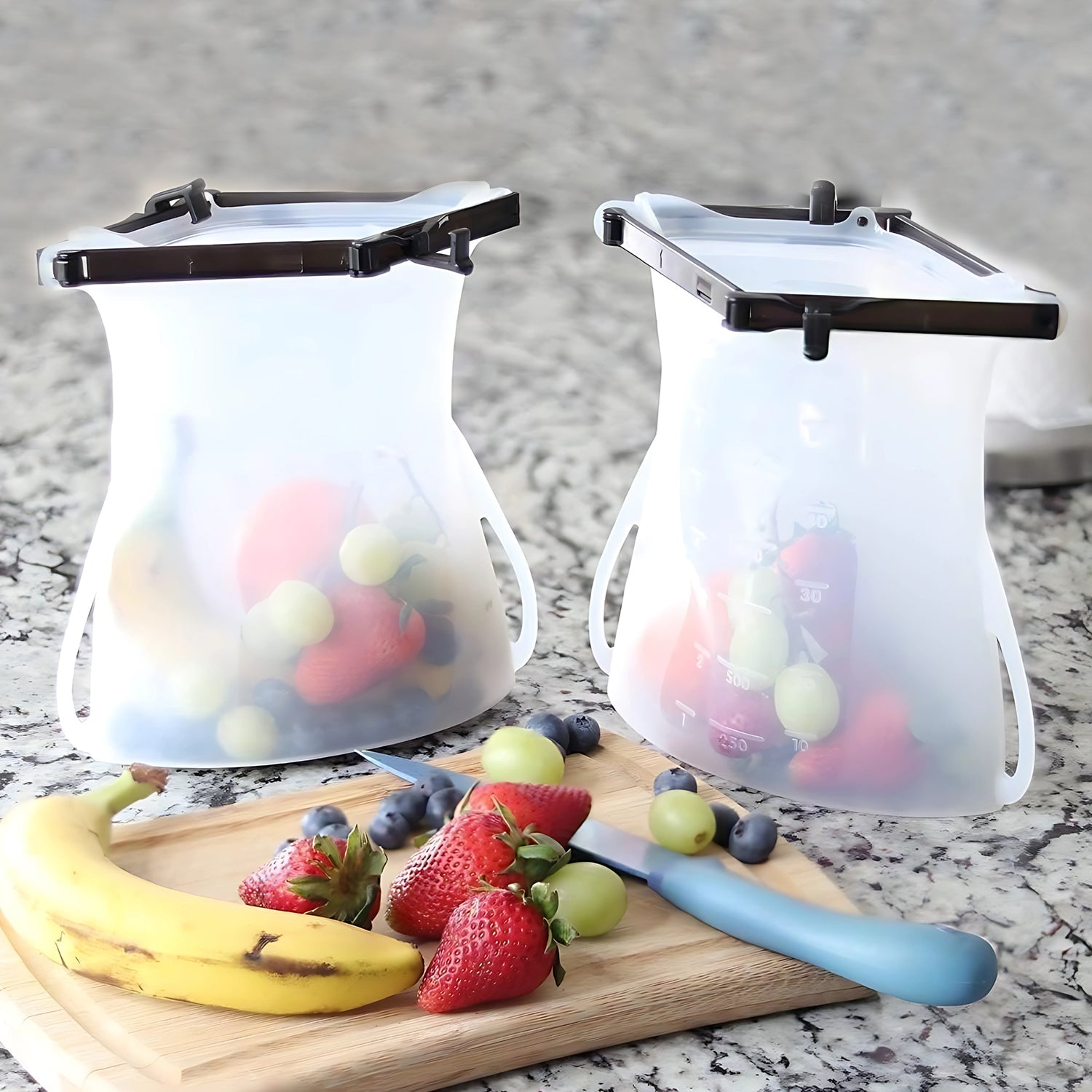 Reusable Silicone Food Storage Bag for Snacks (1 Pc, Leakproof, BPA Free)