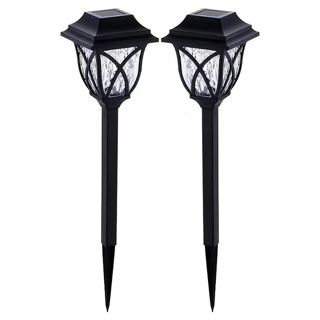 Solar lights at night