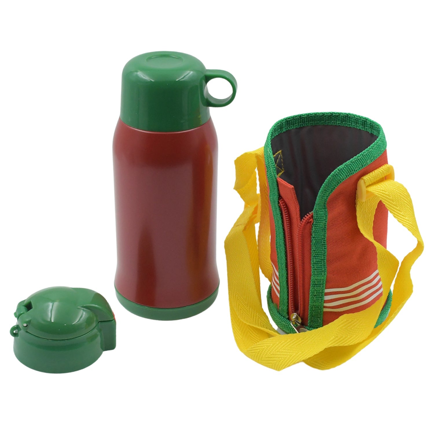 Premium Stainless Steel Insulated Sipper Bottle Print Water FlaskCartoon Vacuum Hot Cold For Kids / Travelling Water Bottle for Kids with  up Straw,  Double Wall Thermos with Straw & Bottle Zippe Cover For office/Gym/School (550 ML)