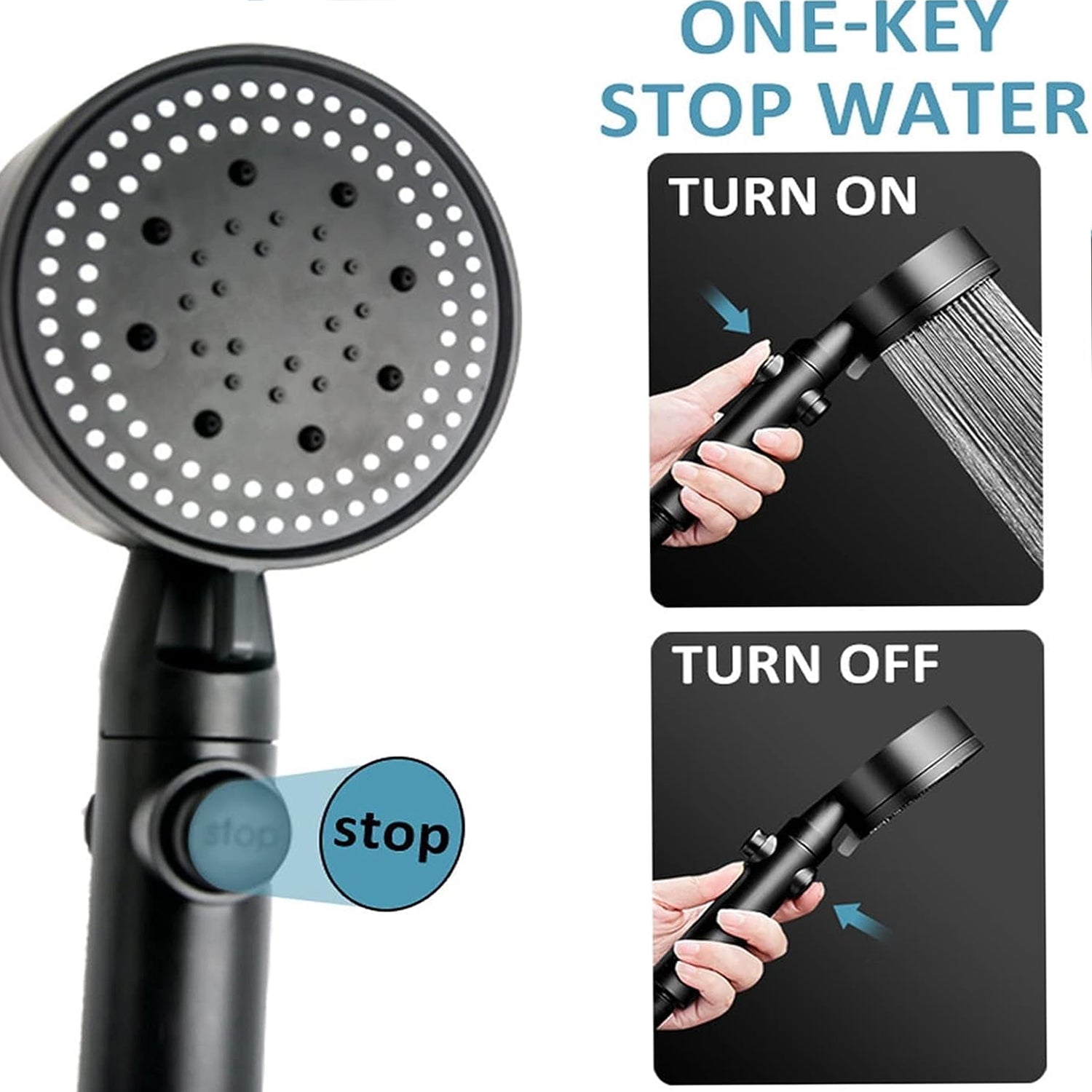 High-Pressure Handheld Shower Head (1 Pc)