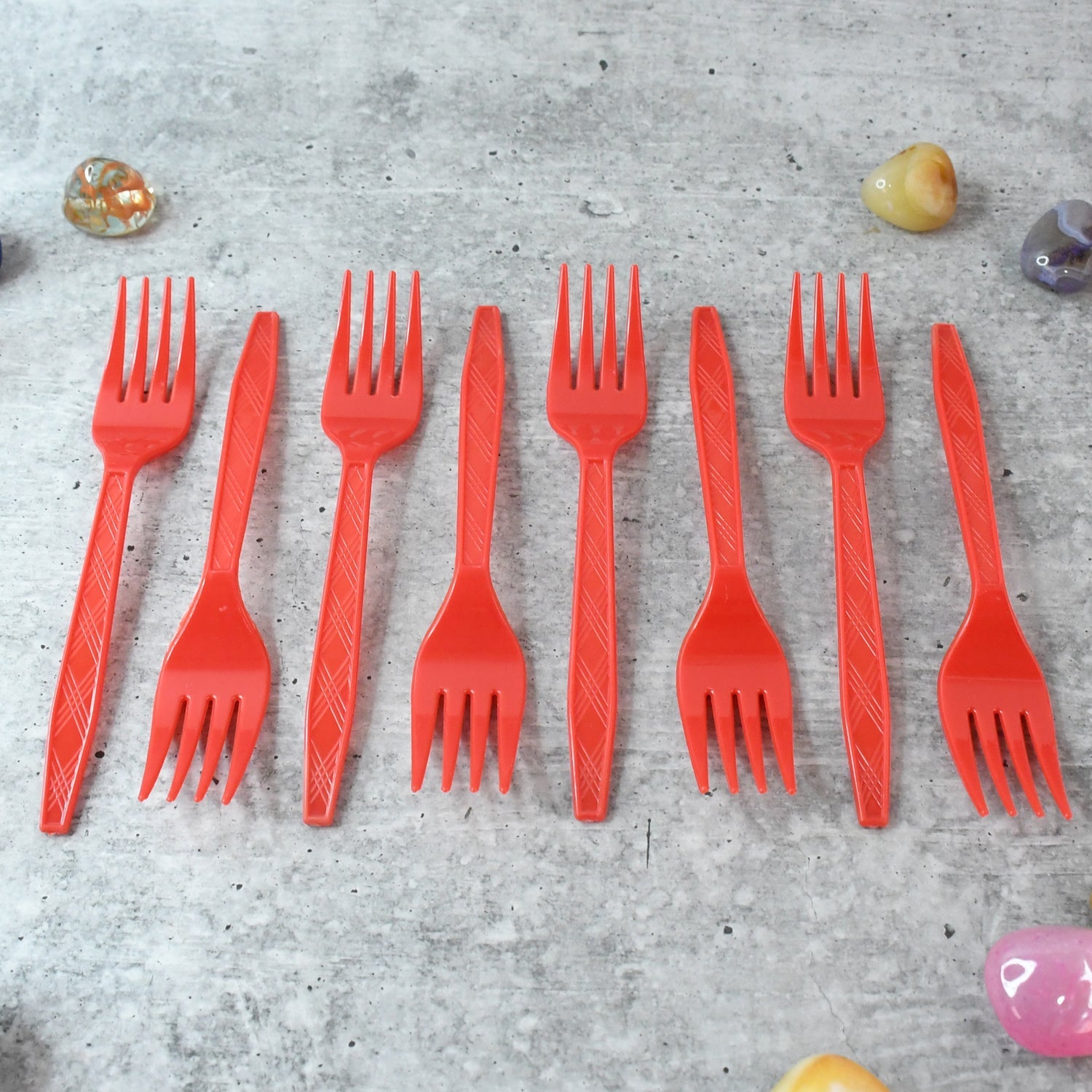 Premium Disposable Plastic Forks (8 Pc)