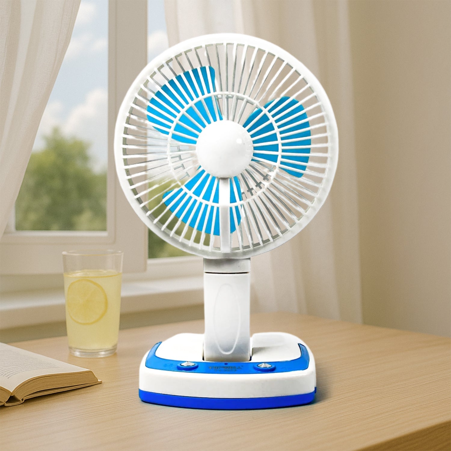 PORTABLE LED LIGHT WITH MINI FAN- YJ 5570 (Battery Not Include)