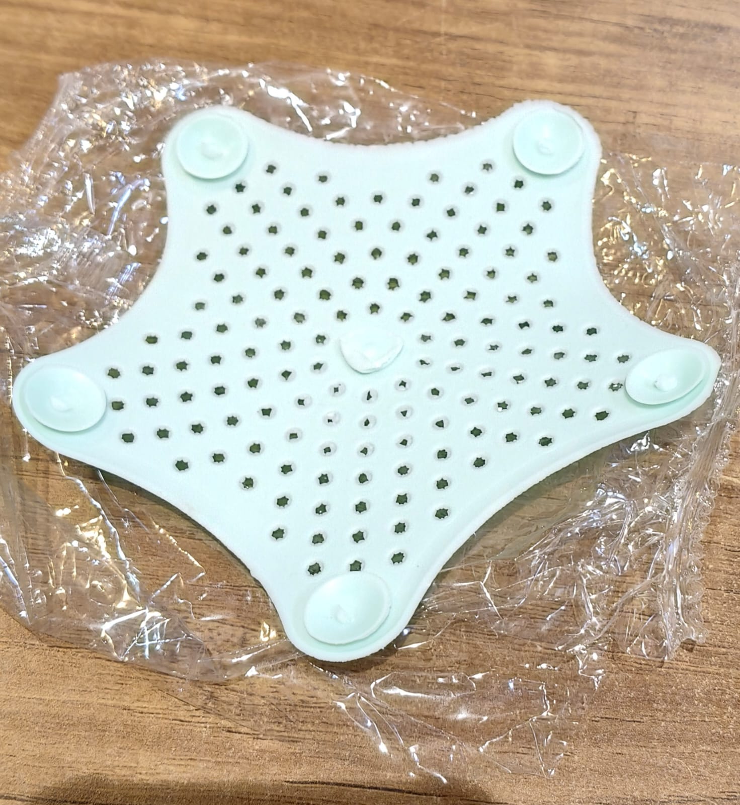 Mint Green Silicone Star Shaped Sink Filter Bathroom Hair Catcher Drain Strainers for Basin