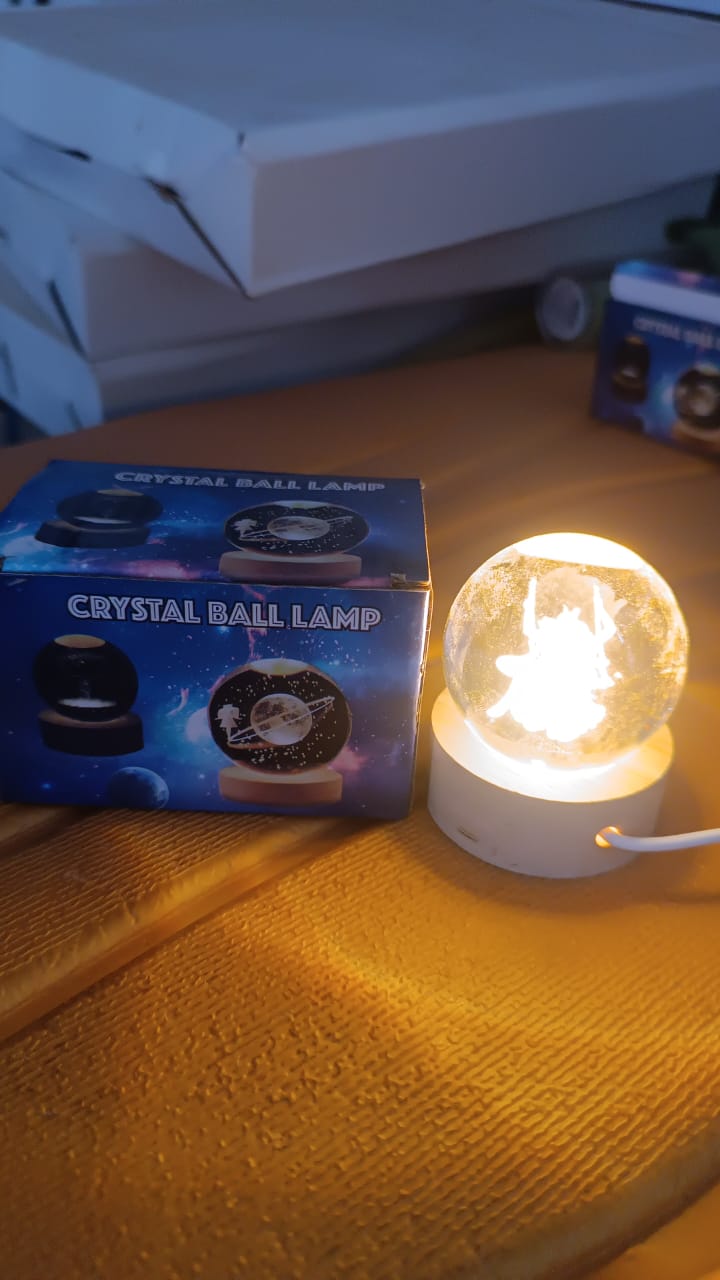 3D Crystal Ball lamps for Bedroom 3D Lamps for Home Decoration 3D Crystal Ball Night Light Gifts for Women Gifts for Men Room Decor Items for Bedroom for Friend and Family (1 Pc)