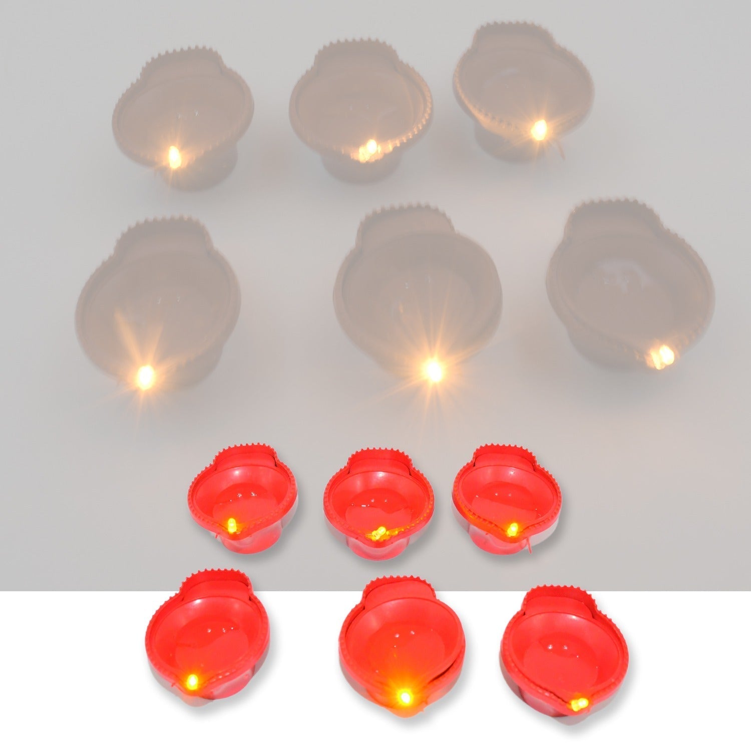 Water Sensor Diyas for Diwali Decoration | Diyas for Home Decoration| Diwali Decoration Items for Home Decor Diyas | Diwali LED Diyas Candle with Water Sensing Technology E-Diya (6Pc Set)